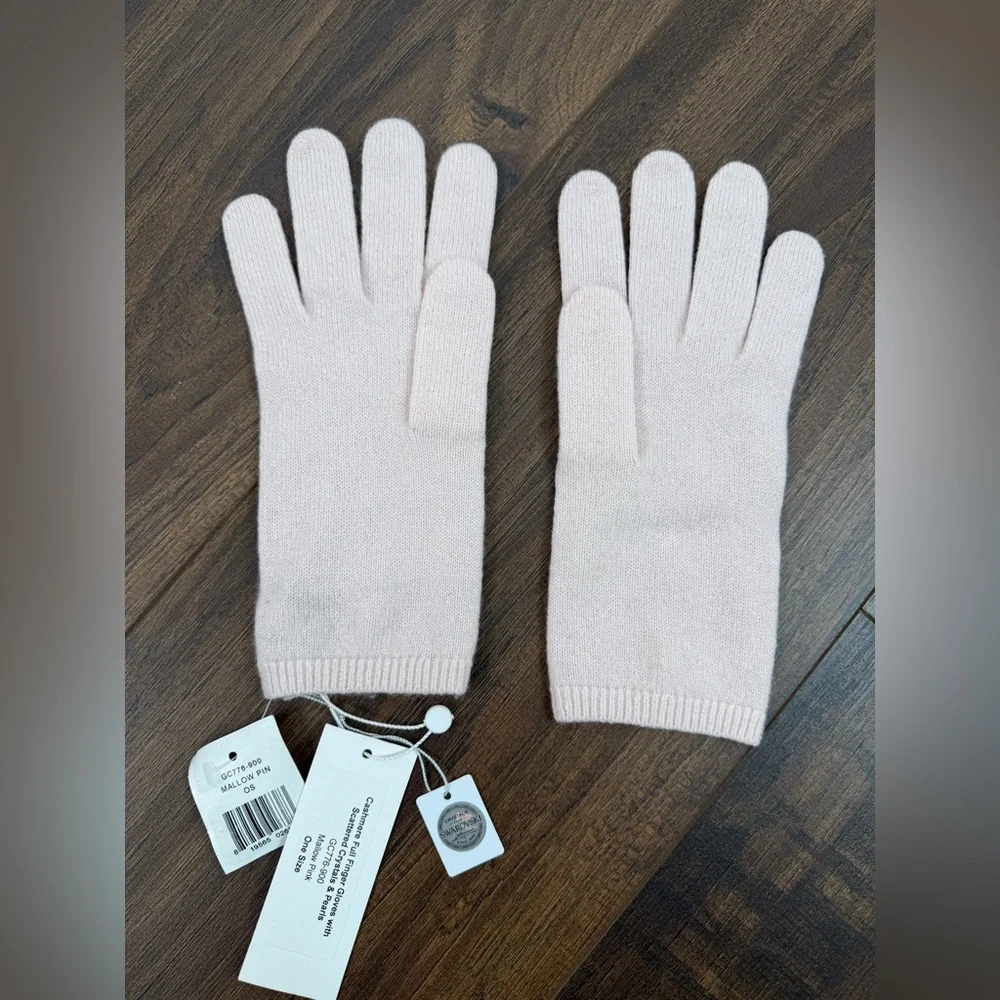 CAROLYN ROWAN COLLECTION Crystal Embellished Cashmere Gloves